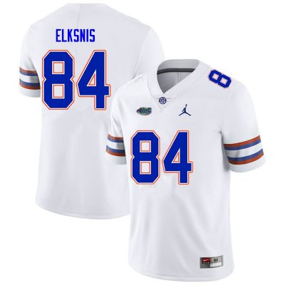 Men's Florida Gators #84 Nick Elksnis NCAA Nike White Authentic Stitched College Football Jersey KTC0262XS